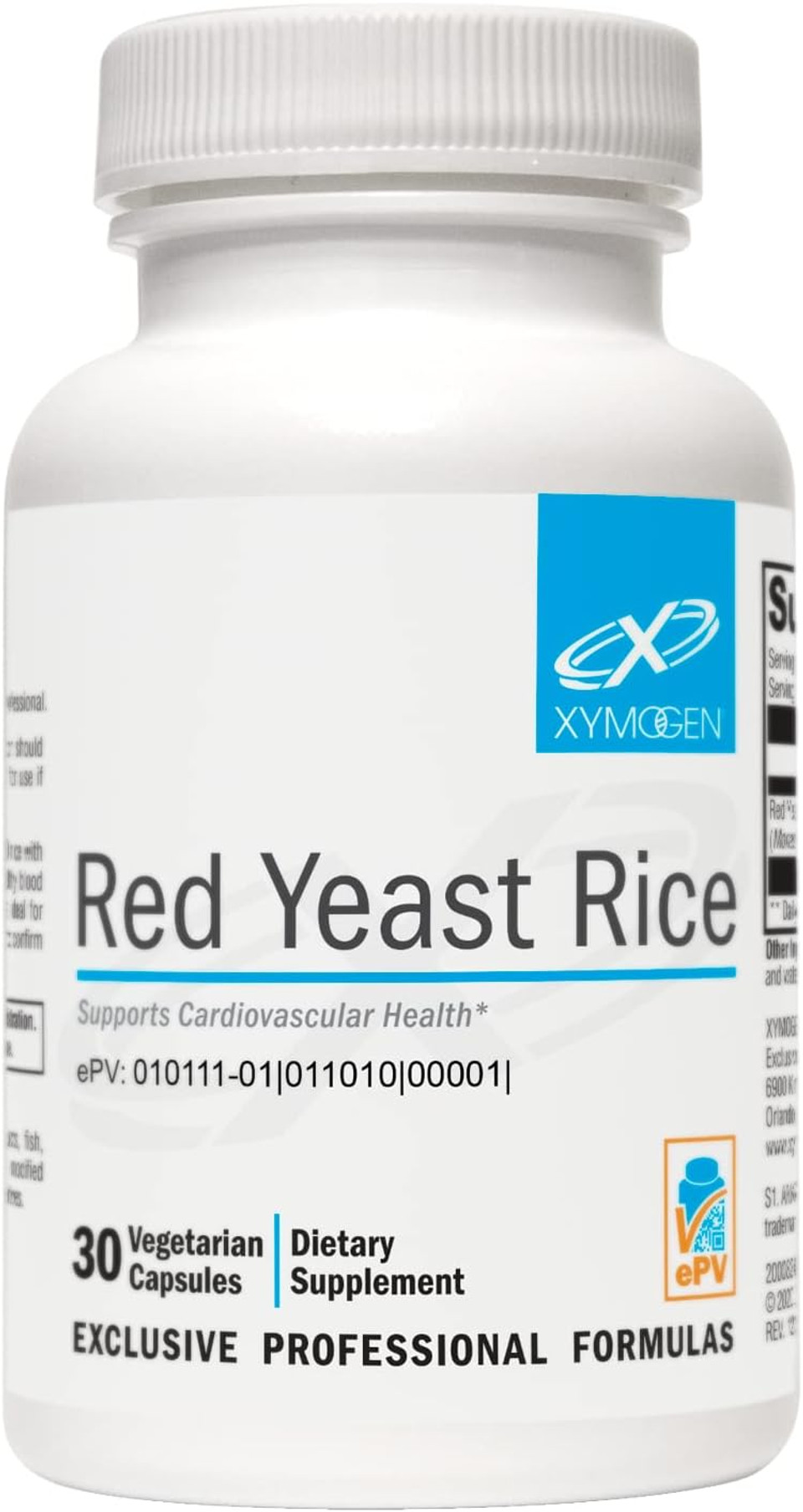 Xymogen Red Yeast Rice - Non-Gmo Red Yeast Rice Supplement To Help Maintain Already Healthy Blood Lipid + Cholesterol Levels - Cardiovascular Support - Tested Citrinin-Free (30 Capsules)30 Count (Pack Of 1)