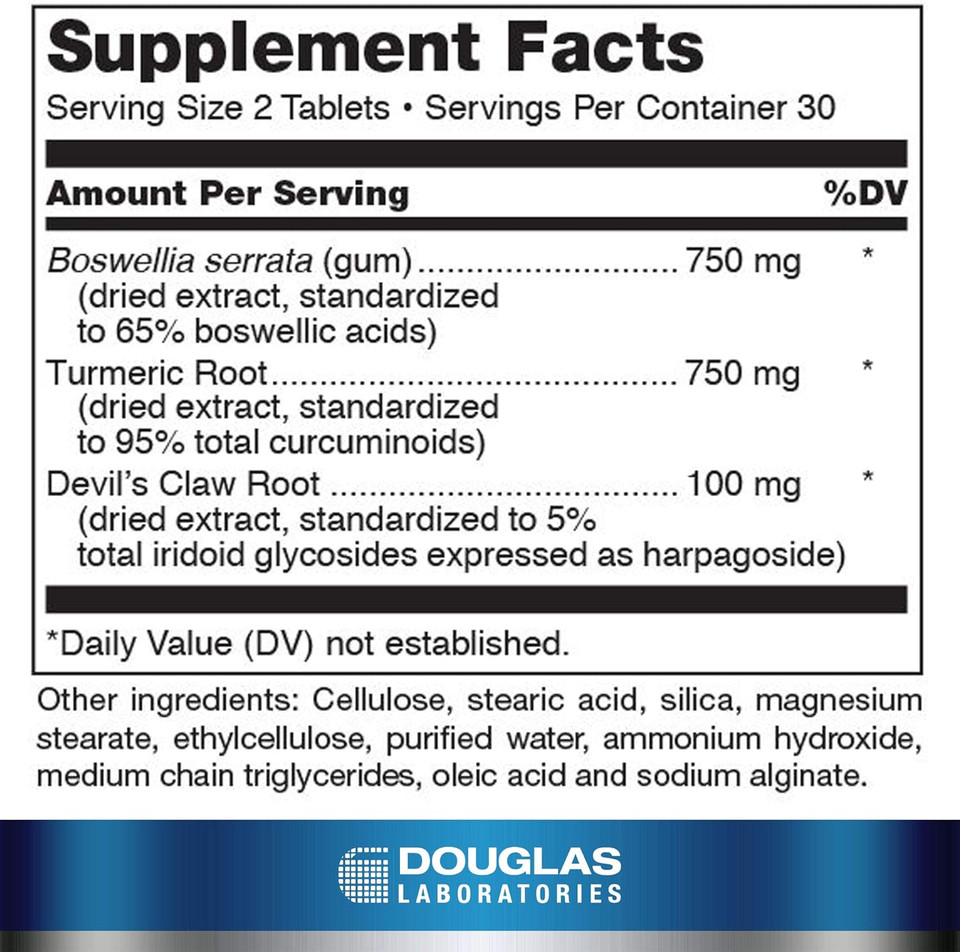 Douglas Laboratories Boswellia-Turmeric Complex | Botanical Extracts To Support Normal Recovery Of Joints And Muscles After Exercise Or Activity* | 60 Tablets Douglas Laboratories Boswellia-Turmeric Complex | Botanical Extracts To Support Normal Recovery Of Joints And Muscles After Exercise Or Activity* | 60 Tablets