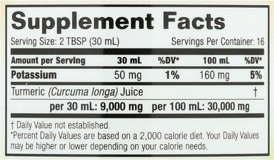 Dynamic Health Turmeric Gold, Turmeric 100% Juice, No Additives, Joint Support, Vegan, Gluten Free, Non-GMO, 16 oz16 Fl Oz (Pack of 1)