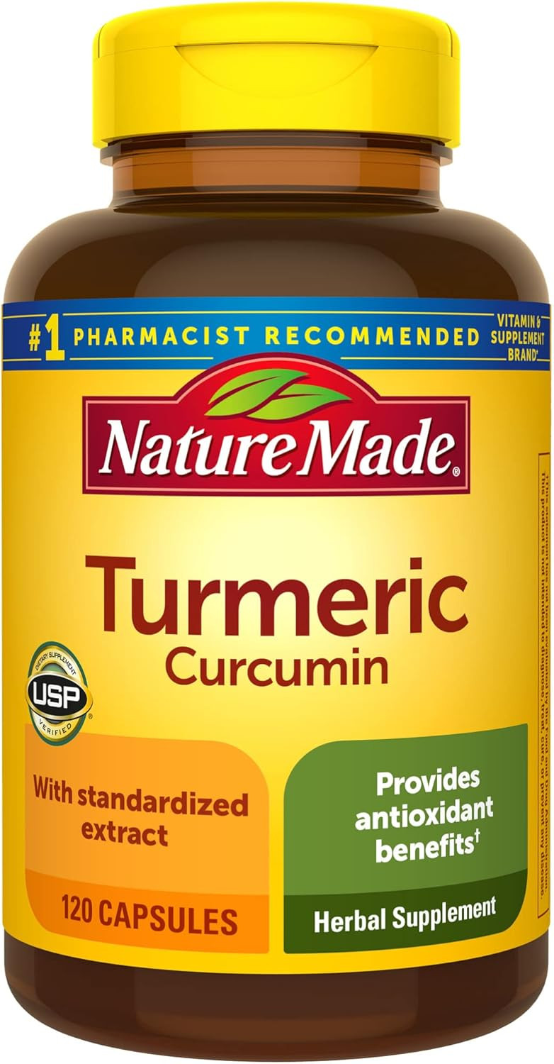 Nature Made Turmeric Curcumin 500 Mg, Herbal Supplement For Antioxidant Support, 120 Capsules, 120 Day Supply