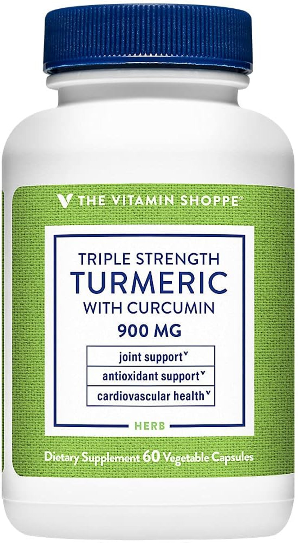 The Vitamin Shoppe Triple Strength Turmeric With Curcumin 900Mg, Supports Joint Mobility & Provides Antioxidant Benefits & 5Mg Bioperine To Enhance Nutrient Absorption - Once Daily (60 Capsules)60 Count (Pack Of 1)