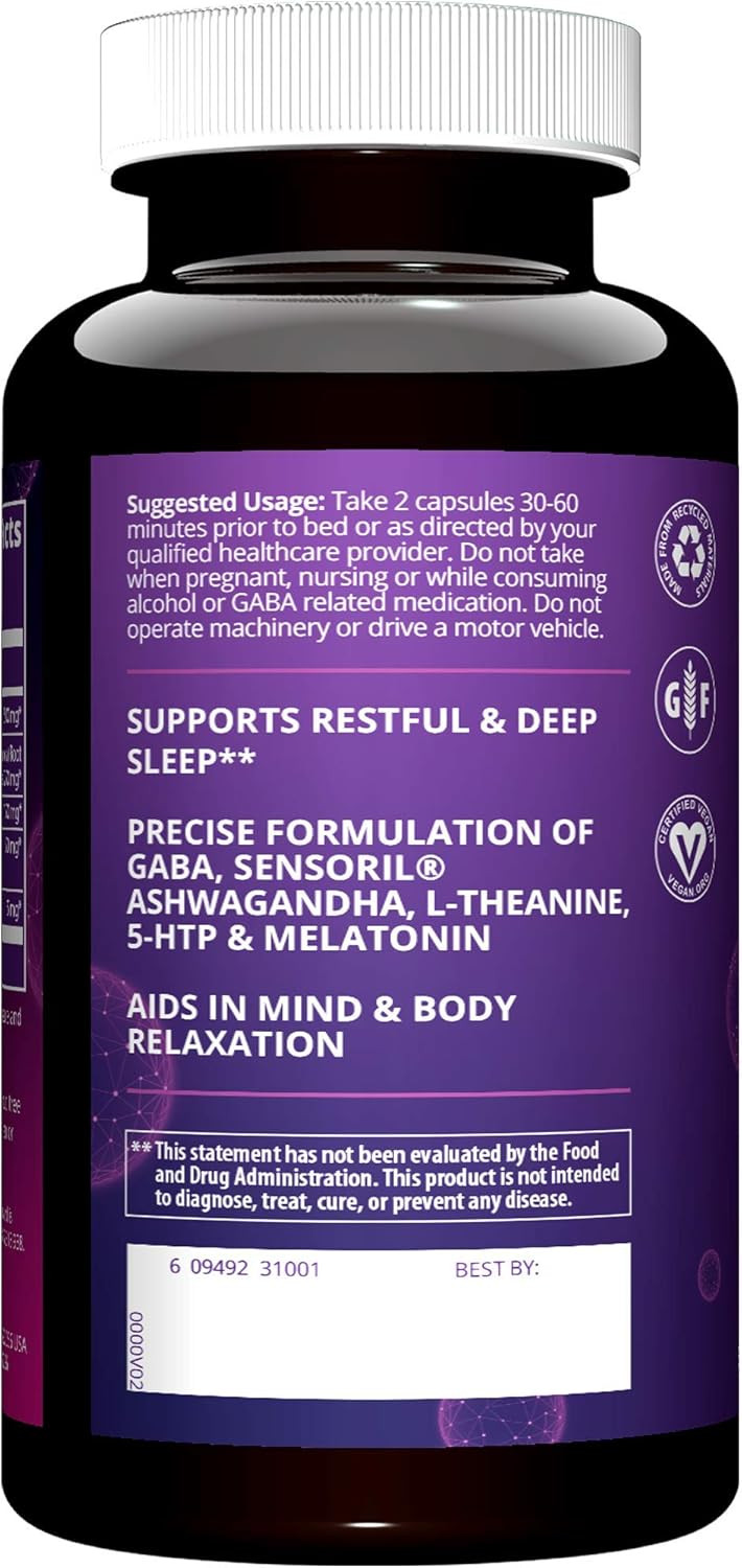Mrm Nutrition Relax-All ® Sleep | Helps You Fall Asleep | Restful + Restorative Sleep | With Melatonin + Ashwagandha| Good Night Sleep Without Feeling Groggy | Vegan + Gluten Free | 30 Servings