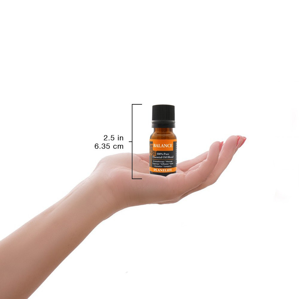 Plantlife Balance Aromatherapy Essential Oil Blend - Straight From The Plant 100% Pure Therapeutic Grade - No Additives Or Fillers - Made In California 10 Ml