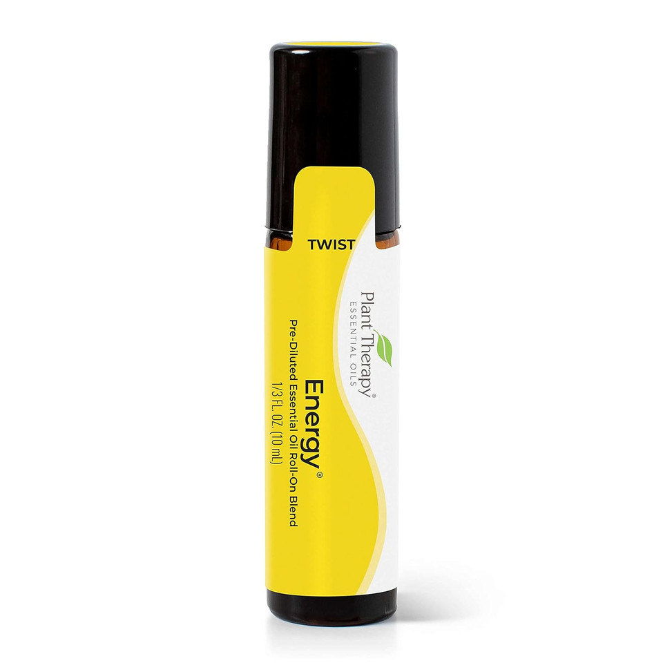 Plant Therapy Energy Essential Oil Blend 10 Ml (1/3 Oz) Refreshing, Energizing Blend 100% Pure, Pre-Diluted Roll-On, Natural Aromatherapy, Therapeutic Grade