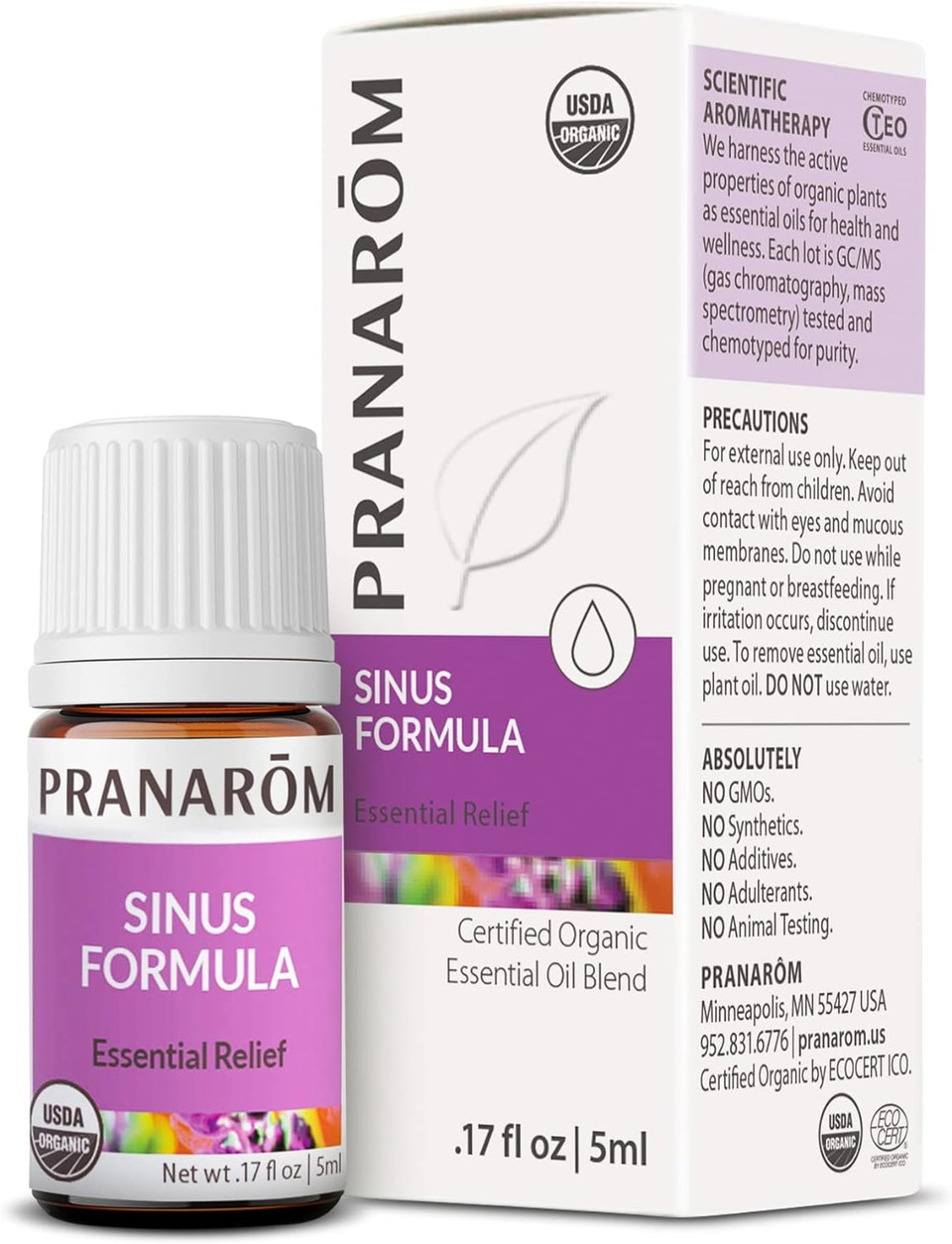 Pranarom - Sinus Formula Essential Oil Blend (5Ml) - Olive Oil, Eucalypts, Peppermint, Rosemary, Frankincense, & Thyme - 100% Pure Essential Oil For Topical Use | Usda And Ecocert Certified Organic0.17 Fl Oz (Pack Of 1) Pranarom - Sinus Formula Essential Oil Blend (5Ml) - Olive Oil, Eucalypts, Peppermint, Rosemary, Frankincense, & Thyme - 100% Pure Essential Oil For Topical Use | Usda And Ecocert Certified Organic0.17 Fl Oz (Pack Of 1)