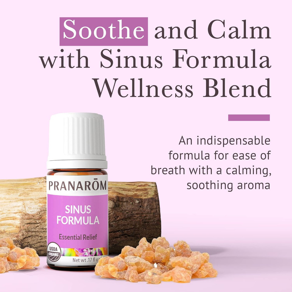 Pranarom - Sinus Formula Essential Oil Blend (5Ml) - Olive Oil, Eucalypts, Peppermint, Rosemary, Frankincense, & Thyme - 100% Pure Essential Oil For Topical Use | Usda And Ecocert Certified Organic0.17 Fl Oz (Pack Of 1) Pranarom - Sinus Formula Essential Oil Blend (5Ml) - Olive Oil, Eucalypts, Peppermint, Rosemary, Frankincense, & Thyme - 100% Pure Essential Oil For Topical Use | Usda And Ecocert Certified Organic0.17 Fl Oz (Pack Of 1)