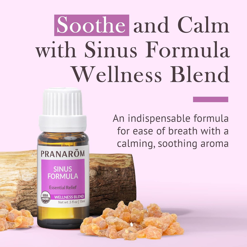 Pranarom - Sinus Formula Essential Oil Blend, Organic Essential Oils For Health, Essential Oils For Wellness, Aromatherapy Essential Oils, Certified Organic, 15Ml0.51 Fl Oz (Pack Of 1) Pranarom - Sinus Formula Essential Oil Blend, Organic Essential Oils For Health, Essential Oils For Wellness, Aromatherapy Essential Oils, Certified Organic, 15Ml0.51 Fl Oz (Pack Of 1)