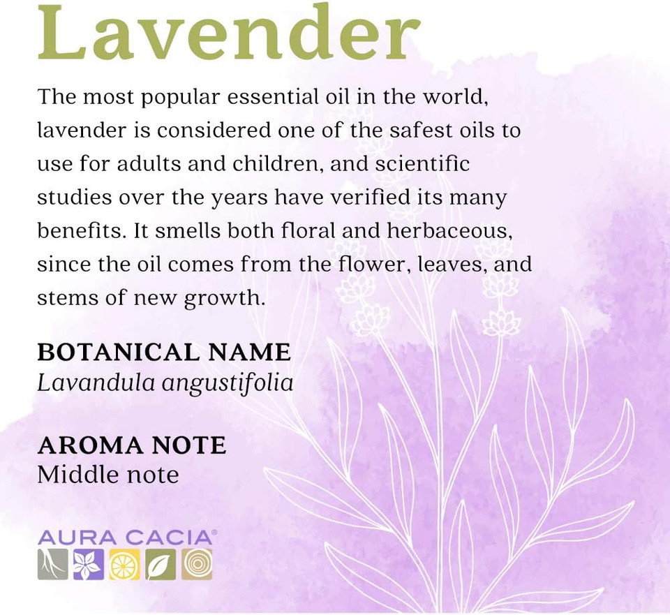 Aura Cacia Discover 100% Pure Lavender Essential Oil | Gc/Ms Tested For Purity | 7.4 Ml (0.25 Fl. Oz.) In Box With Uses Insert | Lavandula Angustifolia, 190847