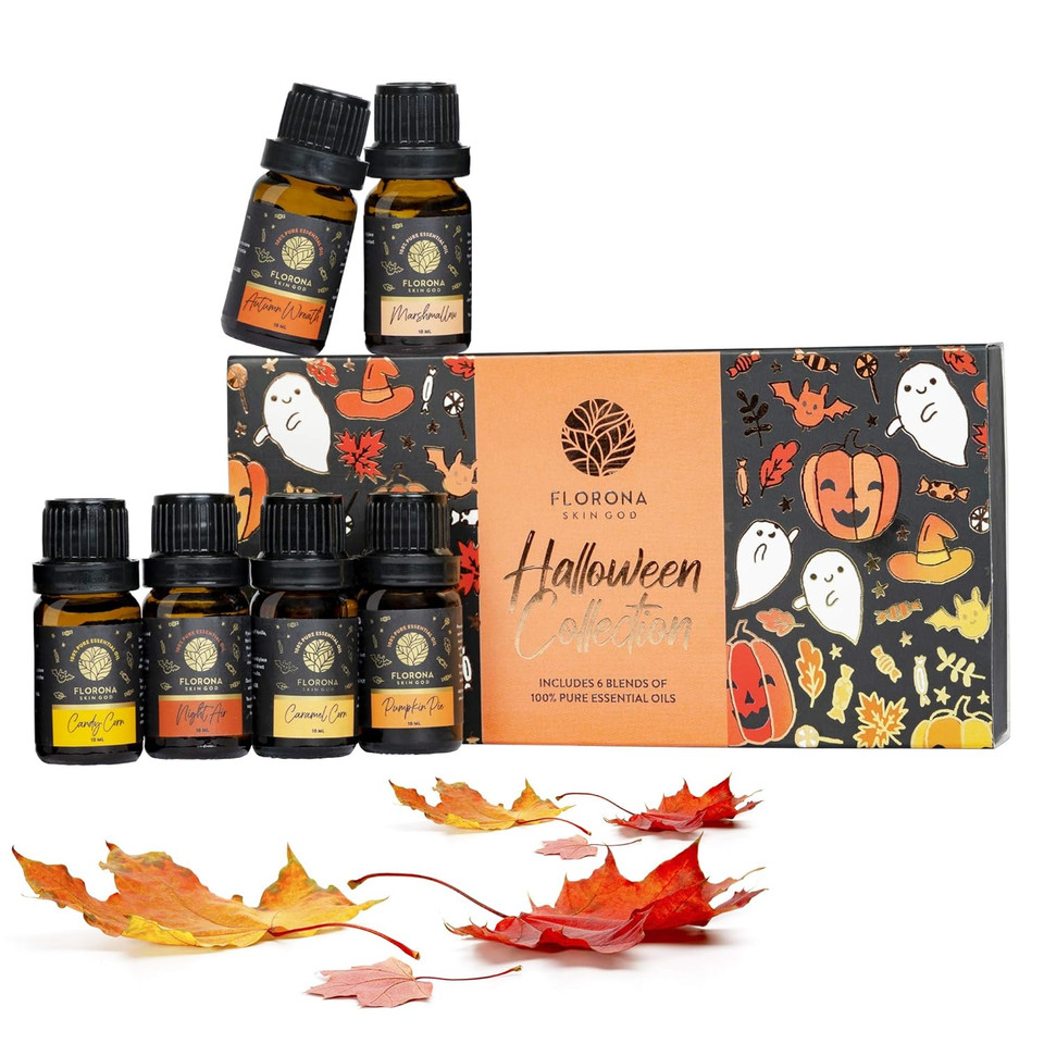 Florona Halloween Premium Quality Fragrance Oil Gift Set Of 6-1 Fl Oz (10 Ml X 6)