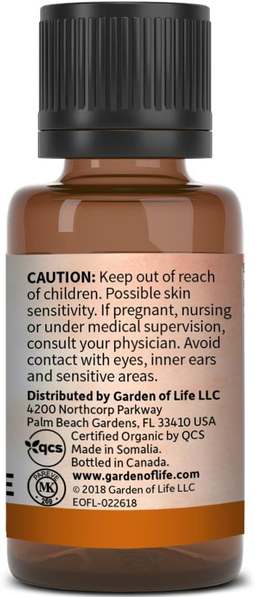 Garden Of Life Essential Oil, Frankincense 0.5 Fl Oz (15 Ml), Usda Organic & Pure, Clean, Undiluted & Non-Gmo - For Diffuser, Aromatherapy, Meditation, Skincare - Calming, Uplifting, Soothing