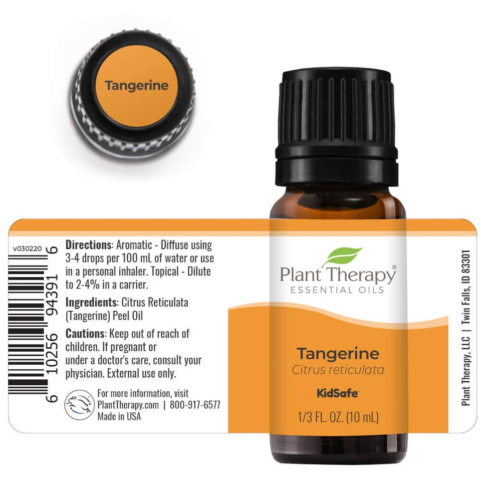 Plant Therapy Tangerine Essential Oil 10 Ml (1/3 Oz) 100% Pure, Undiluted, Therapeutic Grade