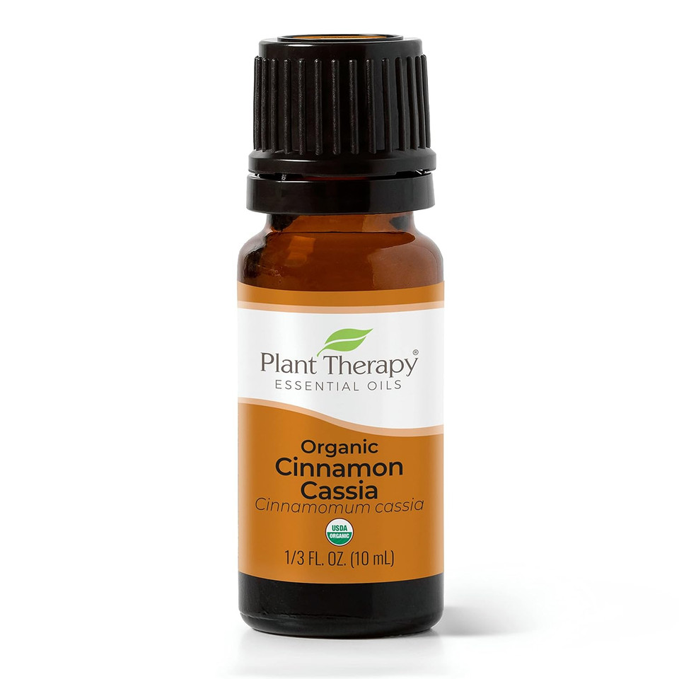 Plant Therapy Usda Certified Organic Cinnamon Cassia Essential Oil 10 Ml (1/3 Oz) 100% Pure, Undiluted, Therapeutic Grade