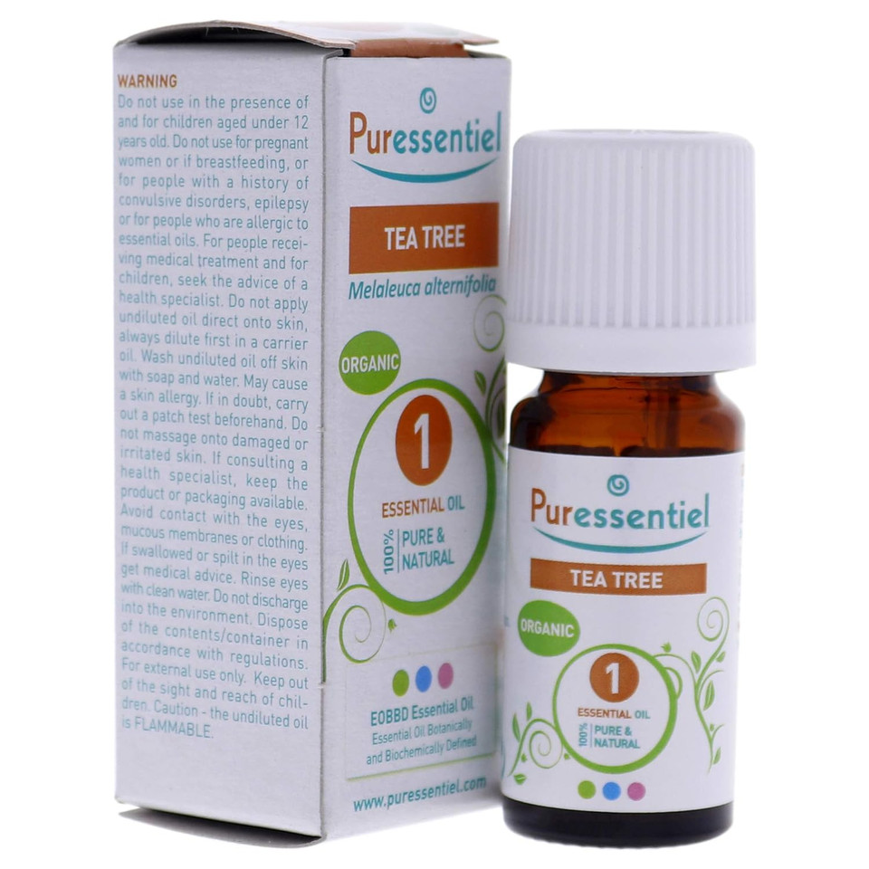 Puressentiel Tea Tree Essential Oil, Aromatherapy Relief, Calming- 100% Pure, Organic & Natural - Therapeutic Grade, Premium & Certified Quality - Made In France  0.3 Fl Oz