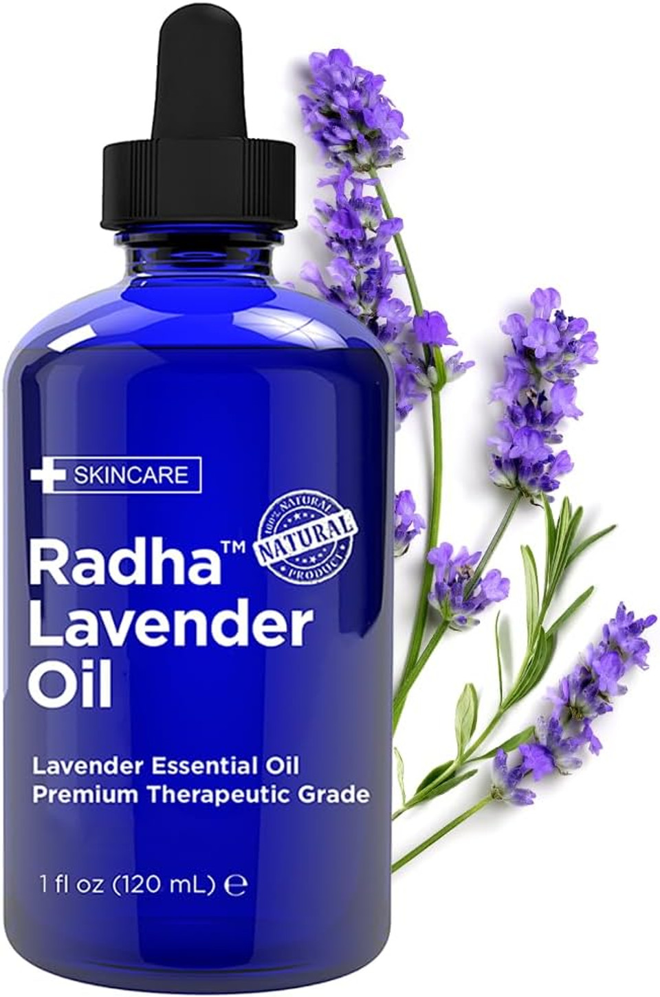 Radha Beauty - Lavender Essential Oil 4Oz - Premium Therapeutic Grade, Steam Distilled For Aromatherapy, Relaxation, Laundry, Meditation, Massage4 Fl Oz (Pack Of 1)
