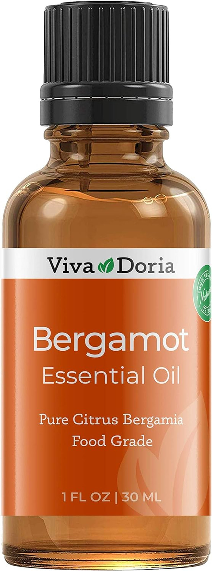 Viva Doria 100% Pure Bergamot Essential Oil, Undiluted, Food Grade, Italian Bergamot Oil, 1 Fluid Ounce (30 Ml) Natural Aromatherapy Oil1 Fl Oz (Pack Of 1)