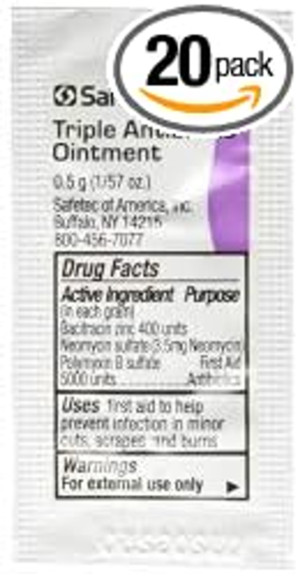 Chaos Supplies 232124 Triple Antibiotic Ointment .5 Gram Packets [Box Of 20]