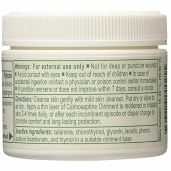Calmoseptine Moisture Barrier Ointment, Skin Protectant Cream, 2.5 Oz Jar, 0799-0001-03 (12 Count)