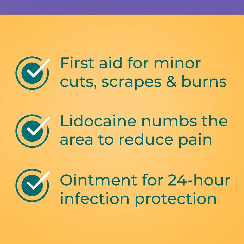 Neosporin + Lidocaine First Aid Antibiotic Ointment, Fast-Acting Topical Pain Reliever, 24-Hour Infection Protection That Numbs Away The Pain, Bacitracin Zinc, Twin Pack, 2 X 0.5 Oz Neosporin + Lidocaine First Aid Antibiotic Ointment, Fast-Acting Topical Pain Reliever, 24-Hour Infection Protection That Numbs Away The Pain, Bacitracin Zinc, Twin Pack, 2 X 0.5 Oz