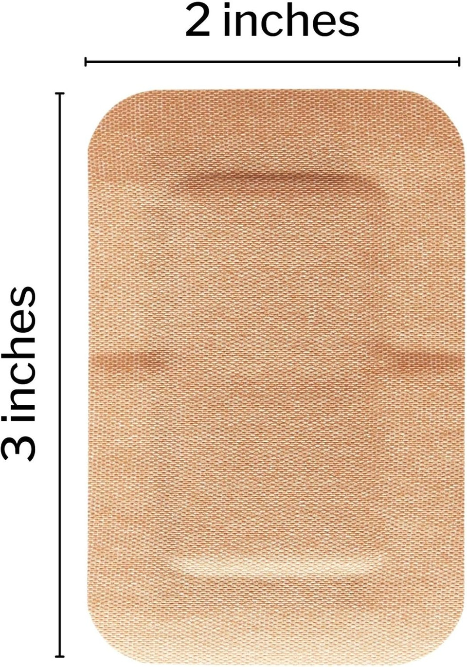 Mckesson Adhesive Bandages, Sterile, Fabric Patch, 2 In X 3 In, 50 Count, 1 Pack