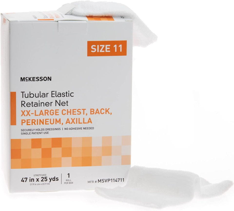 Mckesson Tubular Bandage, Elastic Dressing Retainers - Secondary Wound Dressing, Size 11, 47 In X 25 Yd, 1 Count, 1 Packsize 11 (1 Count)