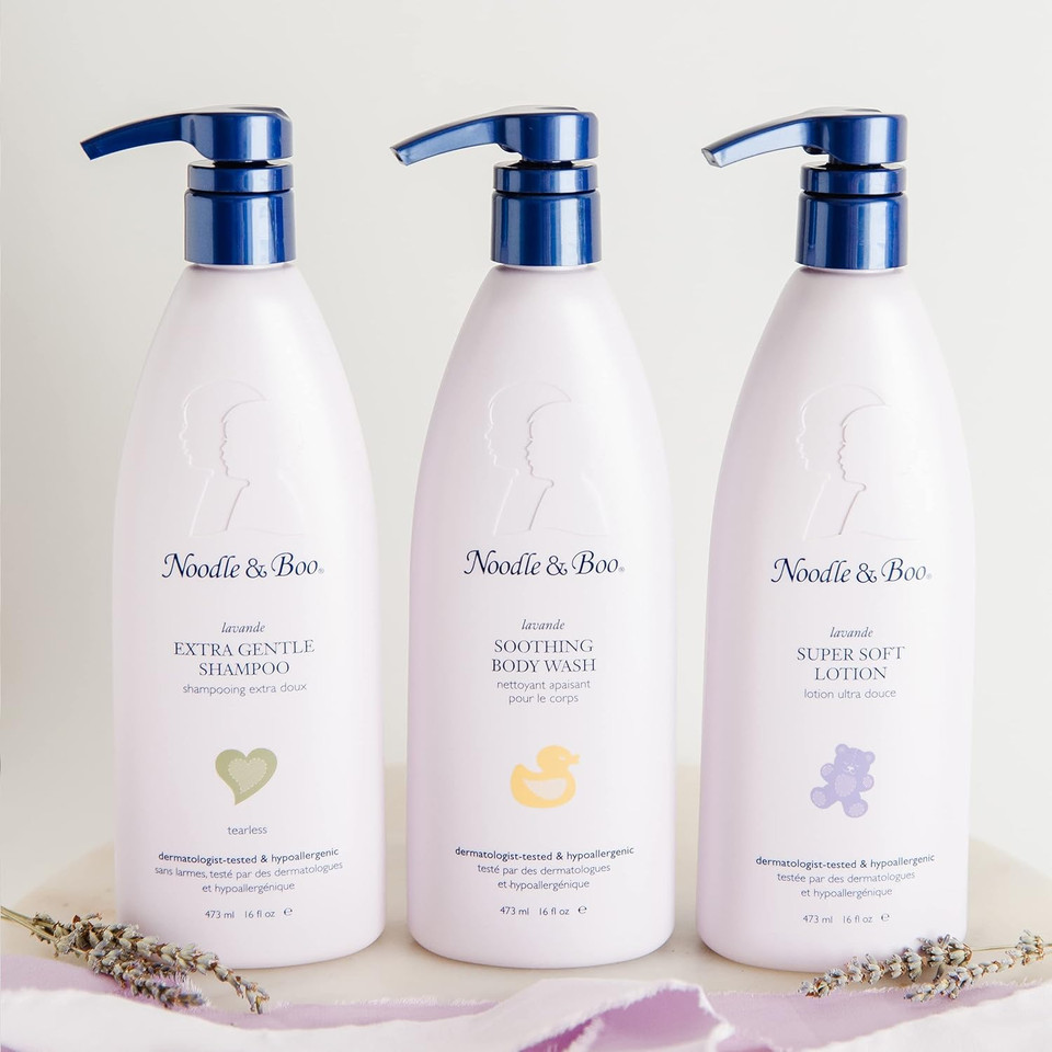 Noodle & Boo Lavender Newborn Extra Gentle Shampoo, Tear Free Pediatrician Tested Hydrating Baby Shampoo Free Of Parabens, Phthalates, Sulfates And Dyes