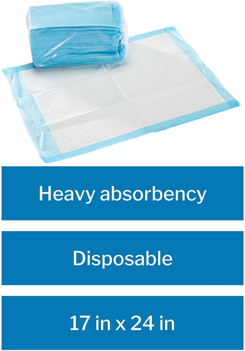 McKesson Procedure Underpads, Non-Sterile, 17 in x 24 in, 300 Count