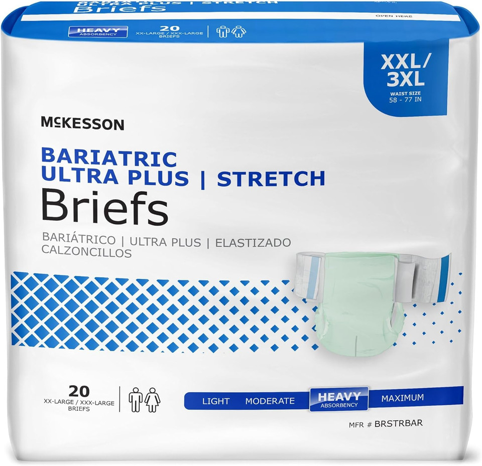 McKesson BRSTRBAR Adult Absorbent Underwear, 2x-3X-Large (Pack of 80)3X-Large (Pack of 80)