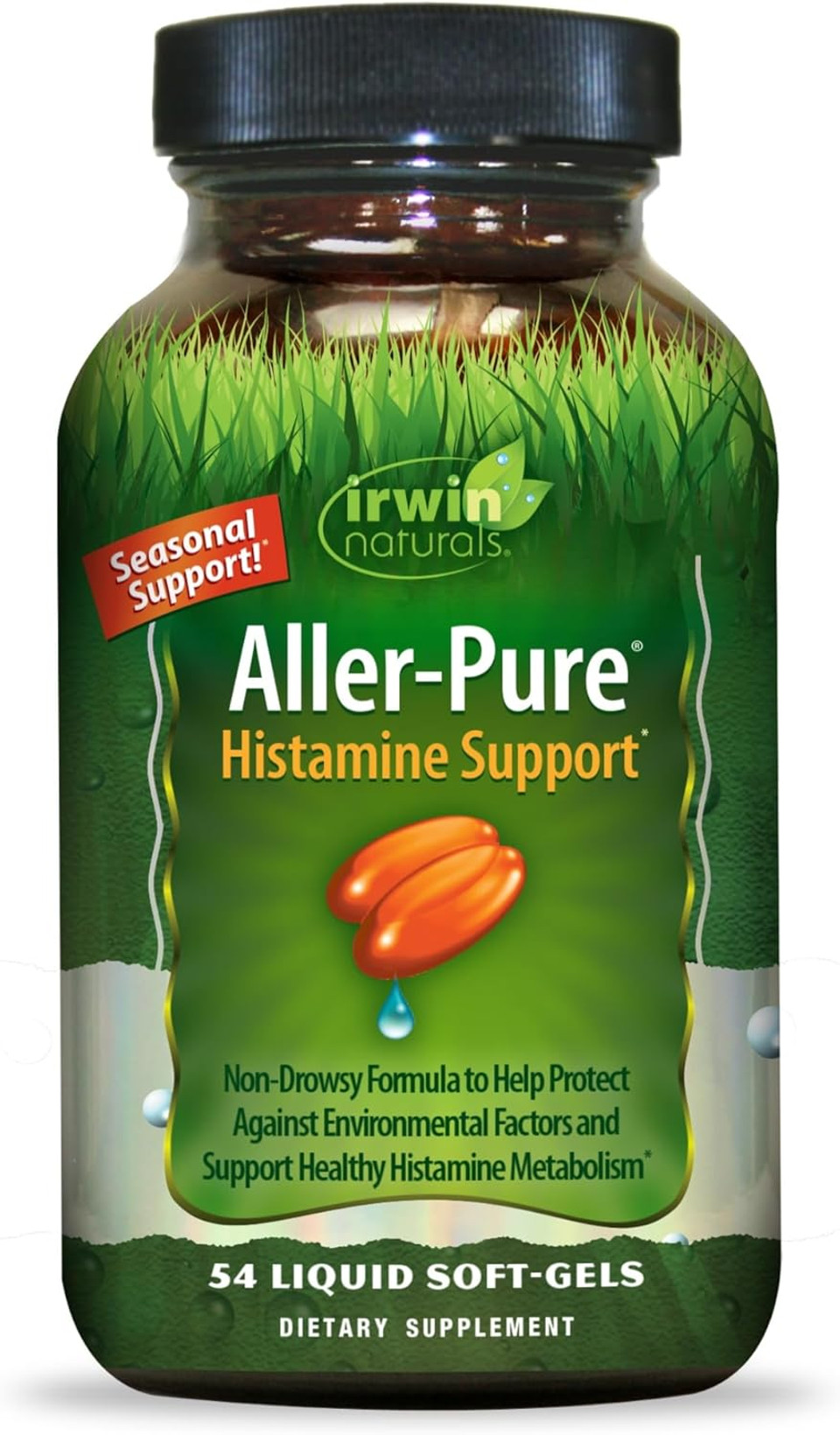 Irwin Naturals Aller-Pure - 54 Liquid Soft-Gels - Histamine Support With Quercetin, Luteolin & Rutin - Non-Drowsy Formula