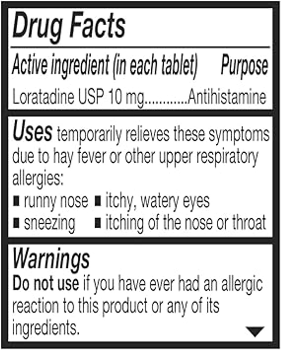 Rising Pharma Allergy Relief - Loratadine Tablets 10Mg - Antihistamine, Allergy Relief Product - 100 Tablets