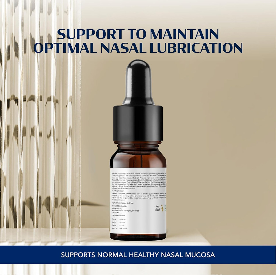 Kerala Ayurveda Nasya Oil - Daily Nasal Drops To Support Normal Lubrication Of Nasal Passage, Uncongested Breathing, And General Wellbeing, 0.3 Fl Oz