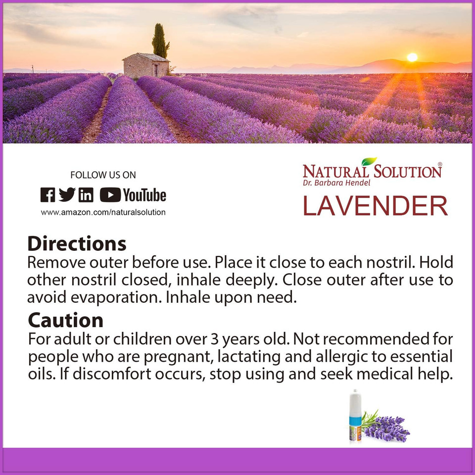 Lavender Neti Inhaler Sinus & Lung Relief. Himalayan Salt Air! Respiratory Wellness. Clearing, Healing Ions Aromatherapy. Handy Portable