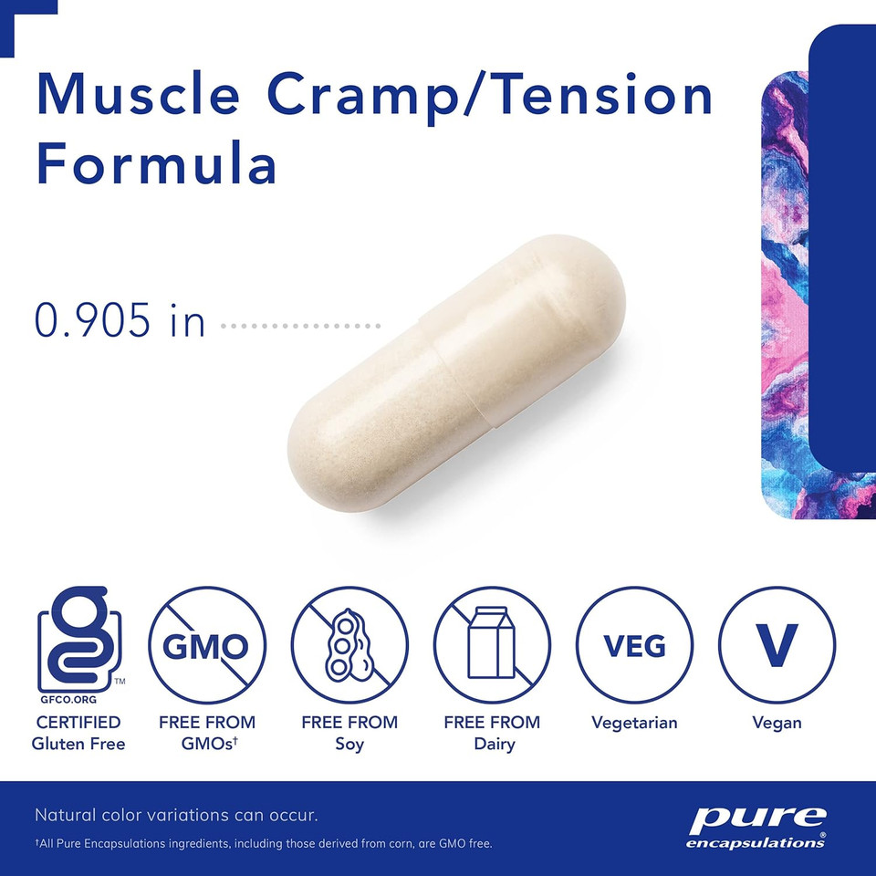 Pure Encapsulations Muscle Cramp/Tension Formula | Hypoallergenic Supplement To Reduce Occasional Muscle Cramps/Tension And Promote Relaxation | 60 Capsules60 Count (Pack Of 1)