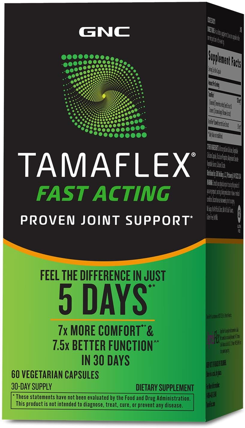 Gnc Tamaflex Fast Acting, 60 Vegetarian Capsules, Joint Support