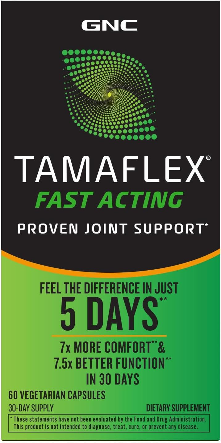 Gnc Tamaflex Fast Acting, 60 Vegetarian Capsules, Joint Support