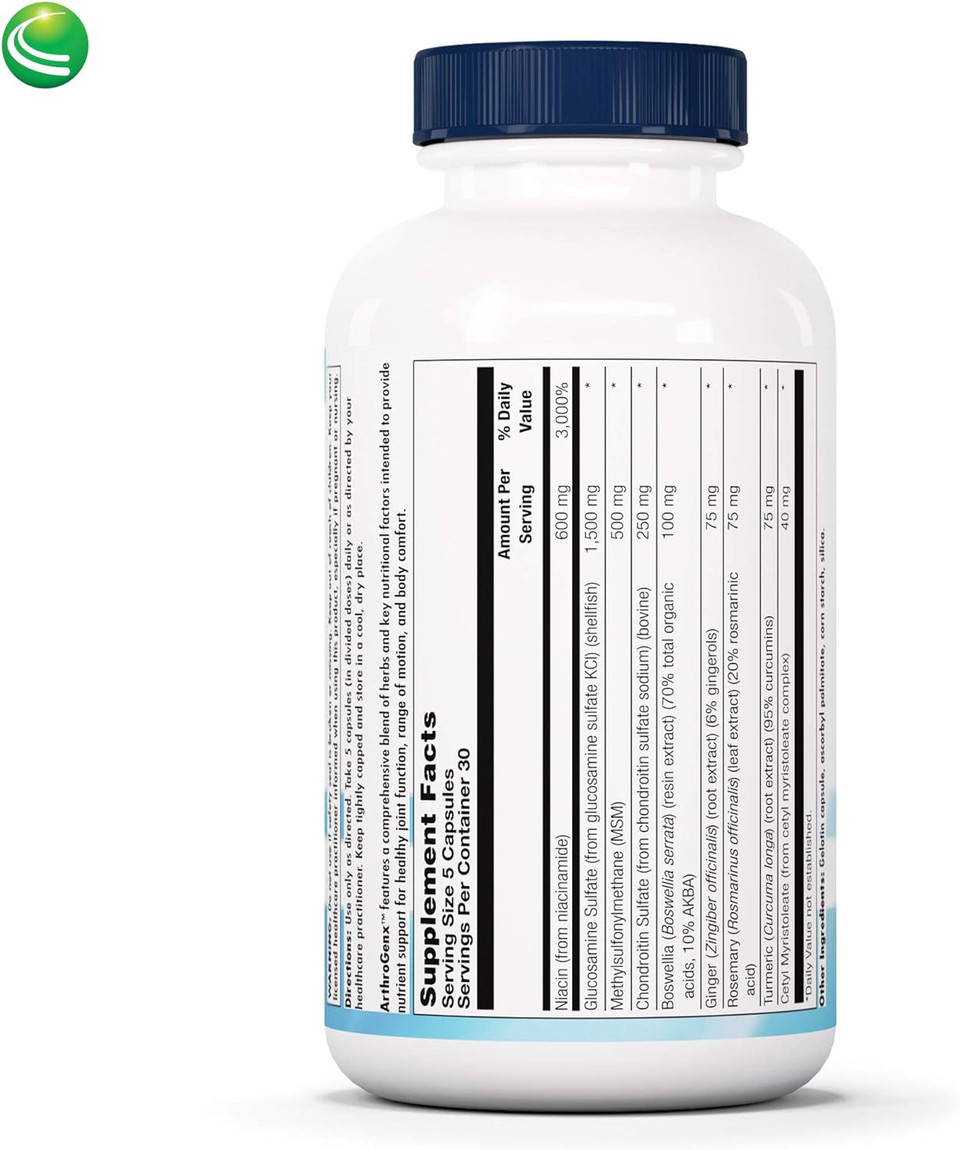 Nutra Biogenesis - Arthrogenx - Turmeric, Ginger And Msm To Help Support Joint Function And The Body'S Normal Inflammatory Response - 150 Capsules