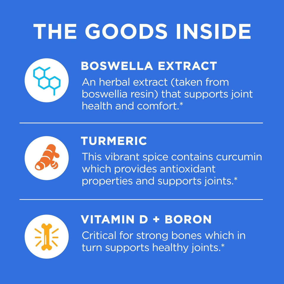 Olly Ultra Joint Softgels, Boswellic Extract, Turmeric, Vitamin D, Boron, 30 Day Supply - 30Ct