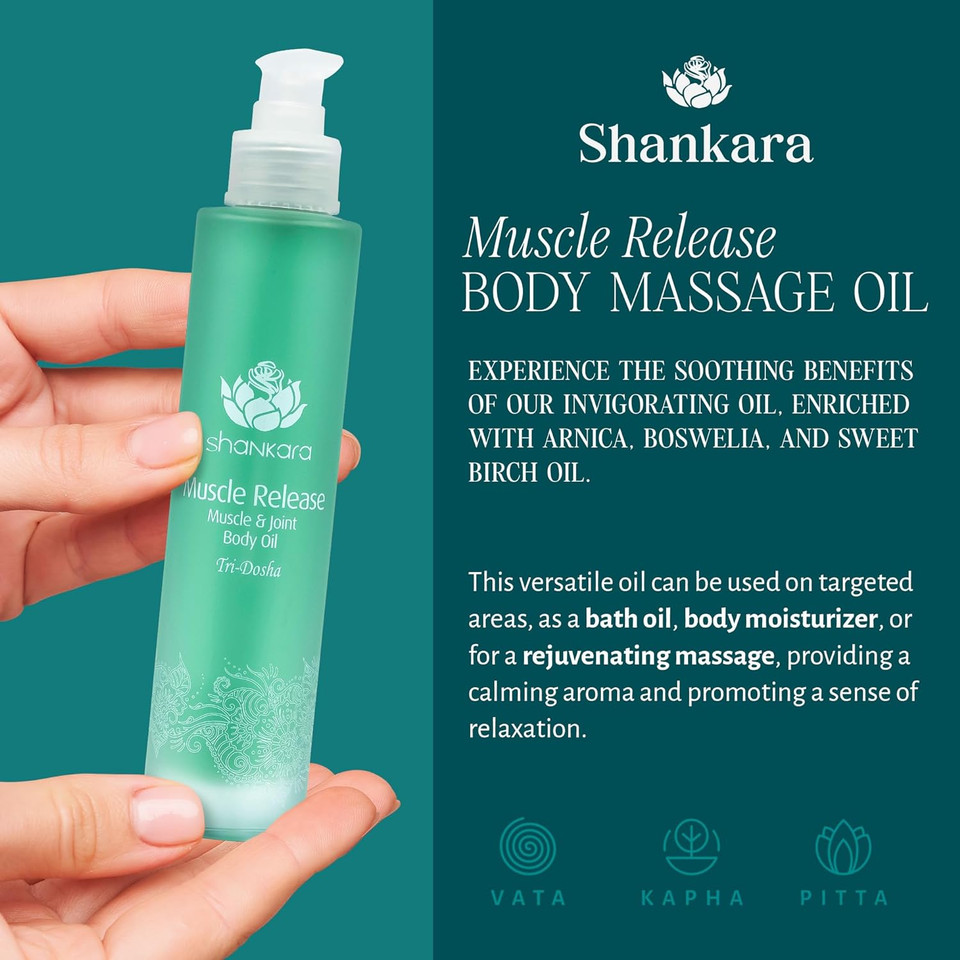 Body Massage Oil For Massage Therapy - Muscle Release Oil For Sore Lymphatic Pain Relief - Warming Massage Oil Includes Arnica Oil, Boswellia, Lavender, Turmeric, Aloe Vera & Sweet Birch (100 Ml)
