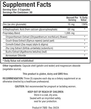 Biotics Research Ut Complexã¢ÂÃÂ Chrysanthemum, Couch Grass, Cornsilk, Zhu Ling And Buchu Extract, Urinary Tract Support, Kidney Function, Renal Health. 90 Capsules