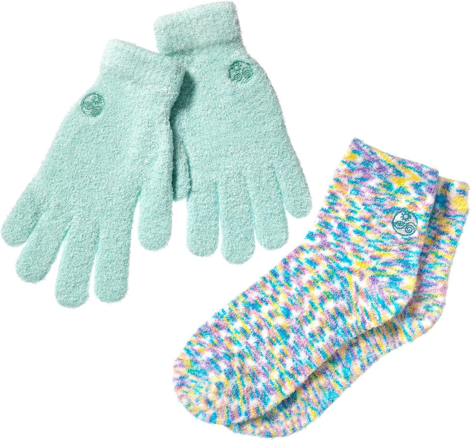 Earth Therapeutics Aloe Moisture Gloves & Socks Set - Confetti/Celedon