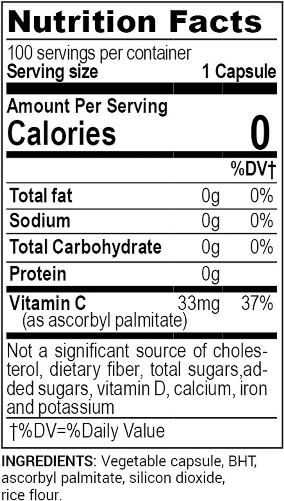 Life Enhancement Bht Plus - Antioxidant Preservative - 180Mg Bht And 80Mg Vitamin C (Ascorbyl Palmitate) - 100 Serving