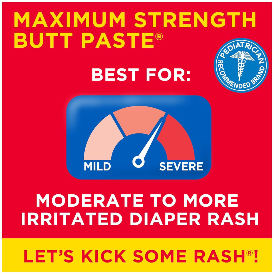 Boudreaux'S Butt Paste Maximum Strength Diaper Rash Cream, Ointment For Baby, 14 Oz Flip-Top Jar