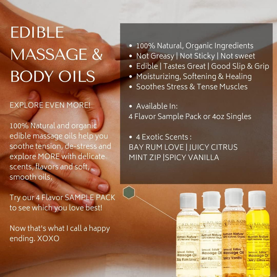 Rd Alchemy - 100% Natural & Organic Edible Massage Oil With Organic Essential Oils. Minty Fresh Flavor: Mint Zip - Peppermint, Spearmint, And Lime!Mint Zip