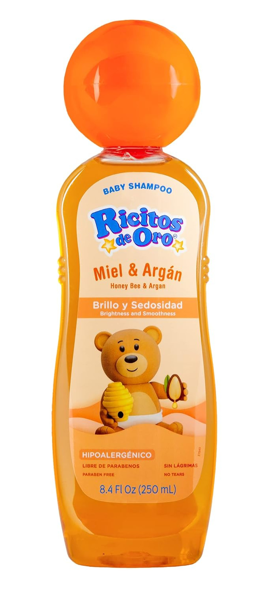 Ricitos De Oro Honey Bee Shampoo Baby Cleansing Shampoo Rattle Cap Parabenfree Product For Babyã¢ÂS Delicate Hair Hypoallergenic 3-Pack Of 8.4 Fl Oz Each, 3 Bottles