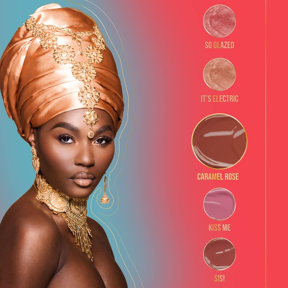 Juvia'S Place Lip Gloss Reflect Caramel Rose, Warm Toned Soft Brown, Smooth And Creamy Long Lasting Non-Sticky Luscious High Shine Glow, 16 Ozcaramel Rose