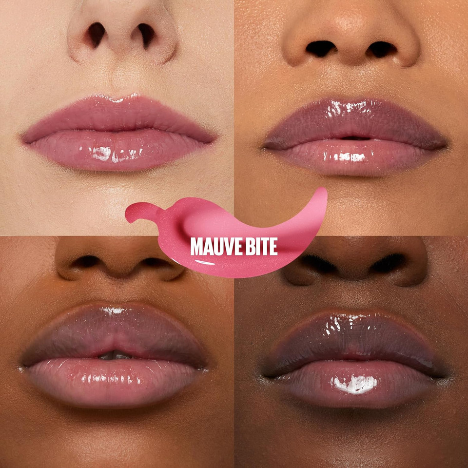 Maybelline Lifter Gloss Lifter Plump, Plumping Lip Gloss With Chili Pepper And 5% Maxi-Lip, Mauve Bite, Sheer Mauve Shimmer, 1 Count2 Mauve Bite