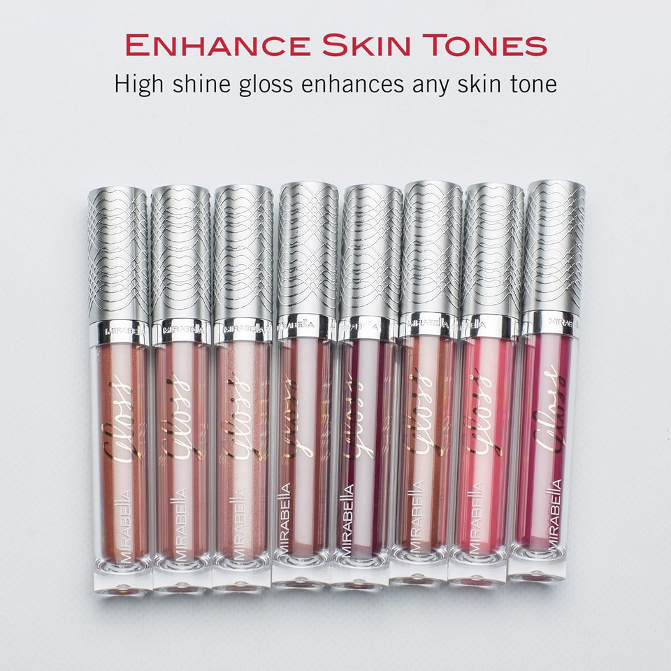 Mirabella Ultra-Hydrating Lip Gloss, Sleek (Rich Berry With Sheen) - Luxe Advanced Formula For Glossy Shine Finish & Superior Color With Pigmentation - Essential Oils Soothe & Nourish Lipsoriginal Sleek (Rich Berry)