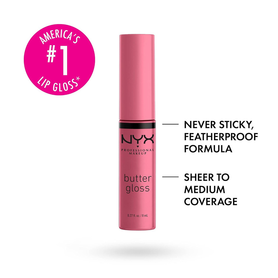 Nyx Professional Makeup Butter Gloss, Non-Sticky Lip Gloss - Angel Food Cake (True Mauve)15 Angel Food Cake0.27 Fl Oz (Pack Of 1)