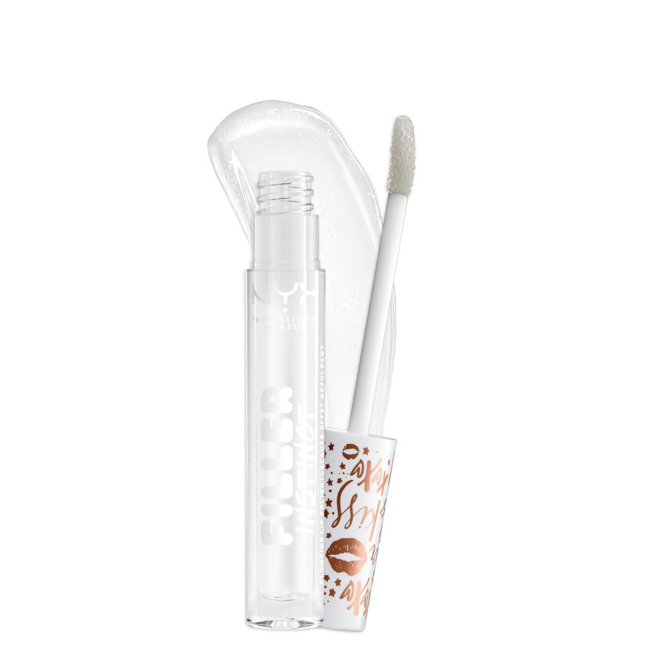Nyx Professional Makeup Filler Instinct Plumping Lip Polish, Lip Plumper Gloss - Let'S Glaze (Clear)01 Let'S Glaze1 Count (Pack Of 1)
