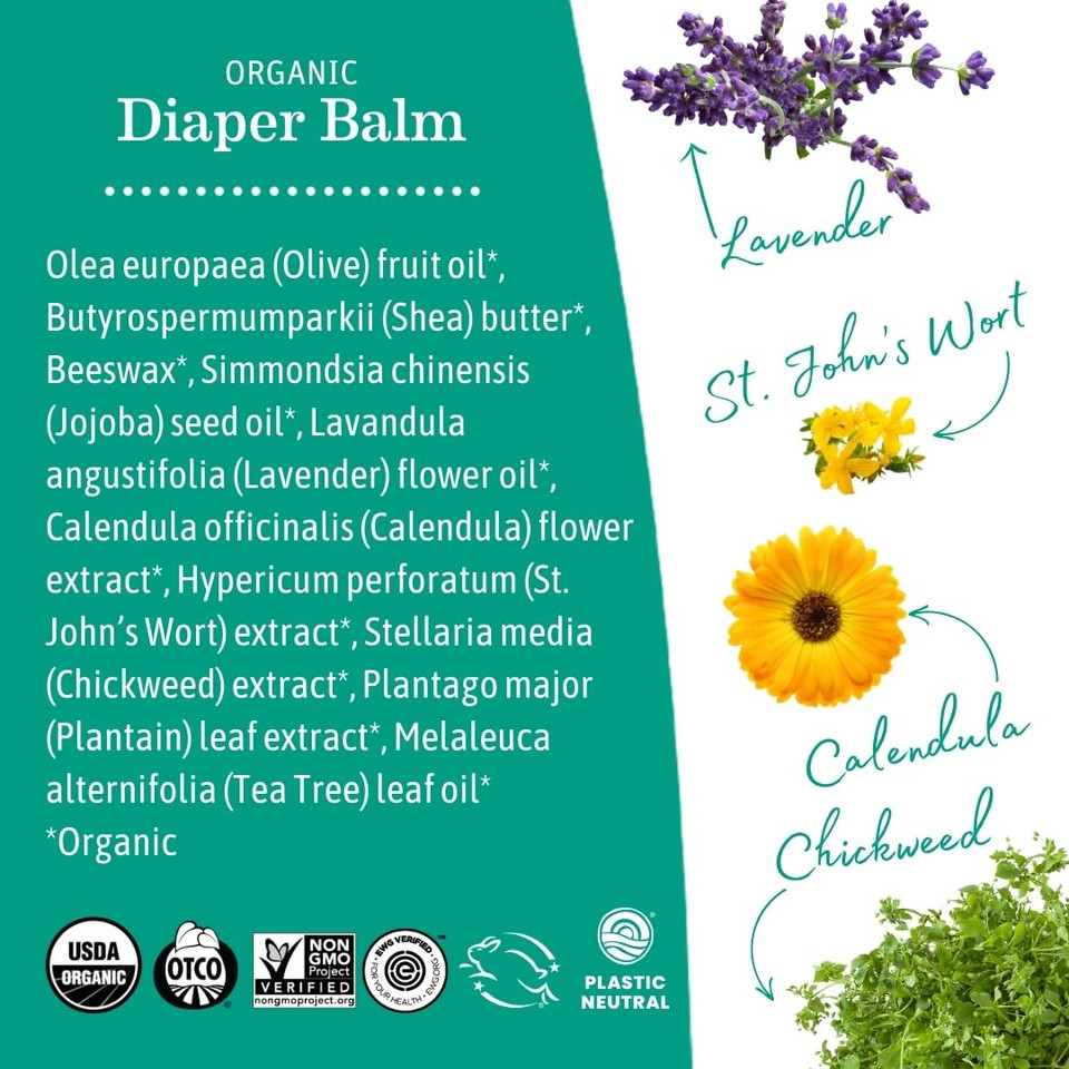 Organic Nipple Butterã¢Â + Organic Diaper Balm | Earth Mama'S Sensitive Skincare Bff Breastfeeding Essentials & Baby Cream Bundle