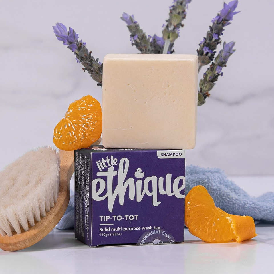 Ethique Tip-To-Tot Multi-Purpose Wash Bar - Body Wash For Babies & Kids - Plastic-Free, Vegan, Cruelty-Free, Eco-Friendly, 3.88 Oz (Pack Of 1)